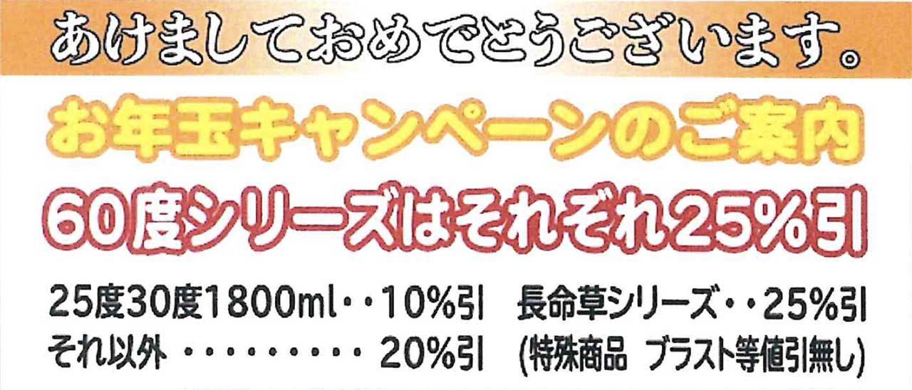 お年玉キャンペーン開催！